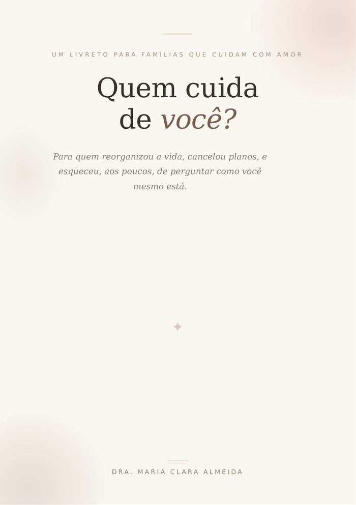 Capa do e-book Quem cuida de você?